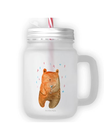 Mr. & Mrs. Panda Glas Bär Party ohne Spruch in Transparent