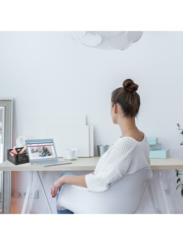 relaxdays 4 x Klappbox in Schwarz - (B)25 x (H)10 x (T)16,5 cm