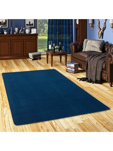 Snapstyle Velours-Teppich Joy in dunkelblau