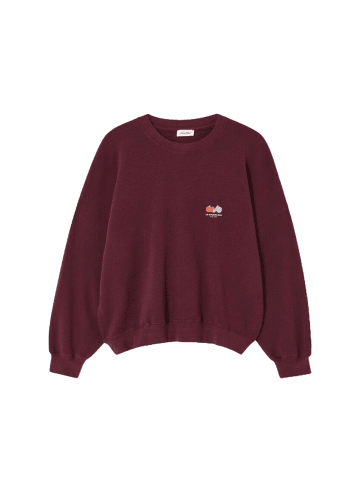 American Vintage Sweatshirt mit Rundhals in Lie De Vin