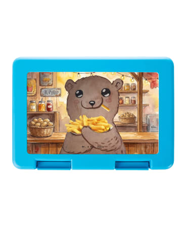 Mr. & Mrs. Panda Bentobox Bär Pommes verliebt Design ohne Spruch in Weiß