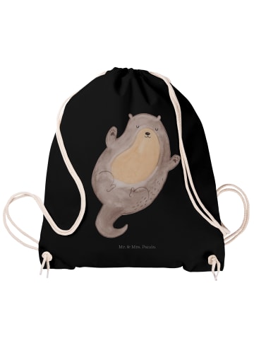 Mr. & Mrs. Panda Turnbeutel Otter Umarmen ohne Spruch in Schwarz