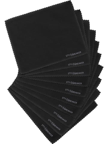styleBREAKER Microfaser Putztuch 10er Set in Schwarz