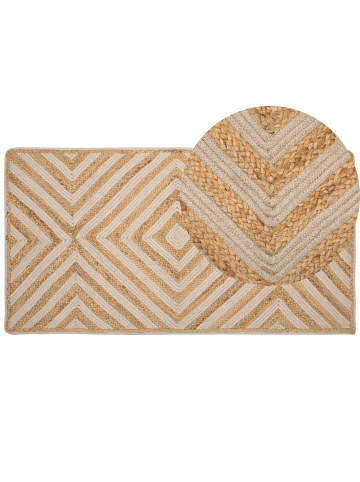 Beliani Kurzflor PIRLI in Beige - (W) 80 x (H) 1.2 x (L) 150 cm