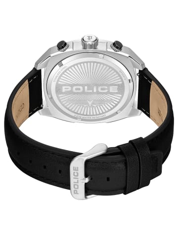 Police Herrenuhr Quarz Portland mit 2 Bändern Schwarz / Silber