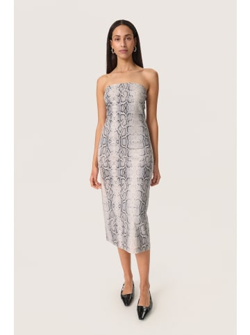 Soaked in Luxury Kleid SLXala Slim fit in Grey Snake Print
