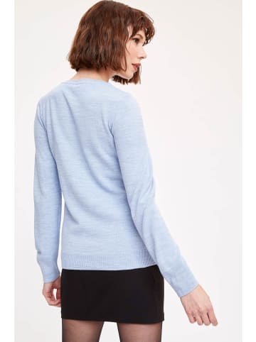 DeFacto Strickpullover REGULAR FIT in Hellblau Melange