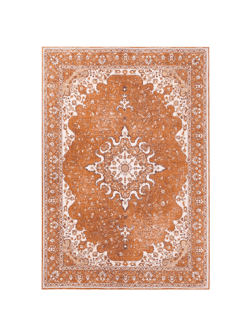 Beliani Kurzflor HAYAT in Orange/Beige - (W) 160 x (L) 230 cm