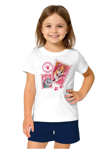 Paw Patrol Paw Patrol Schlafanzug Pyjama Set Kurzarm in blau/weiß