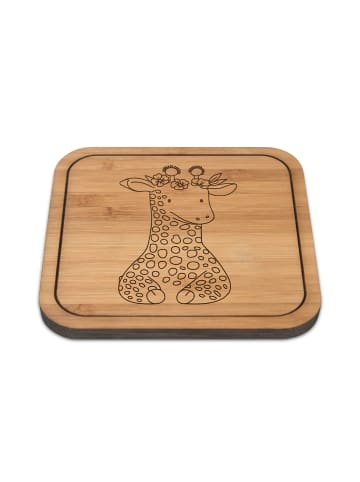 Mr. & Mrs. Panda kork untersetzer Giraffe Blumenkranz ohne Spruch in Transparent