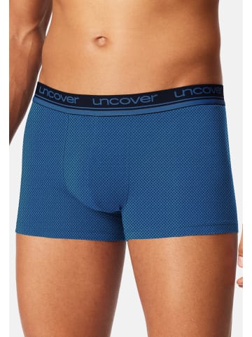 UNCOVER BY SCHIESSER Retro Short / Pant Cotton in Blau / schwarz