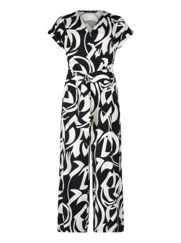 Betty Barclay Jumpsuit mit Eingrifftaschen in Dunkelblau/Weiß