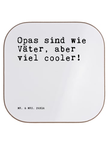 Mr. & Mrs. Panda Tassenuntersetzer Opas sind wie Väter,... mit S... in Weiß
