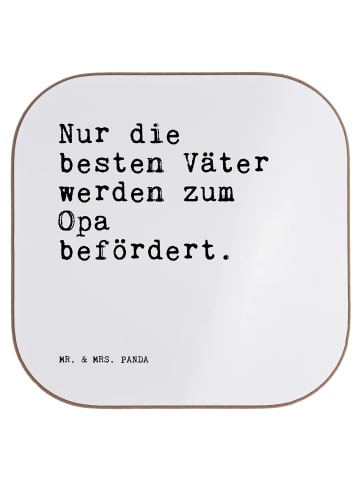 Mr. & Mrs. Panda Tischuntersetzer Nur die besten Väter... mit Sp... in Weiß
