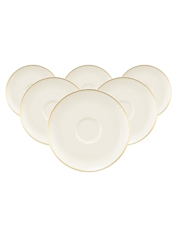 Seltmann Weiden 6er Set Kombi-Untertassen Savona Fine Diamond in Creme ø 16 cm in creme