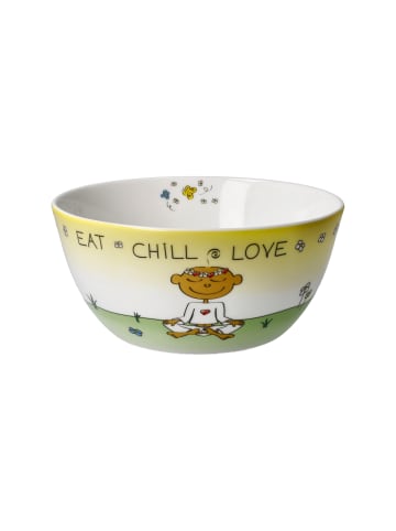 Goebel Schale " Der kleine Yogi Eat Chill Love " in Bunt