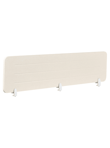 Beliani Schreibtischtrennwand ZIGGY in Beige - (W) 180 x (H) 40 x (L) 2 cm