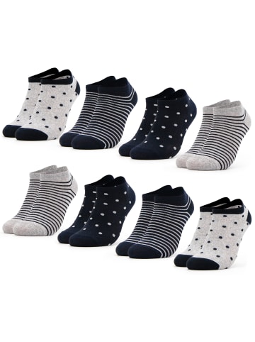 Occulto 8er Pack Sneaker Socken Muster  Maja in Navy