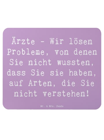 Mr. & Mrs. Panda Mousepad Spruch Arzt Probleme Lösen mit Spruch in Lavendeltraum