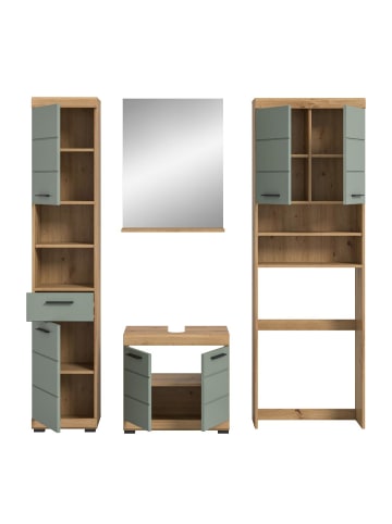 ebuy24 Badmöbelset Scout Staubgrün 190 x 34 cm