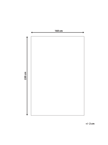 Beliani Outdoorteppich KARWAR in Beige/Weiß - (W) 160 x (L) 230 cm