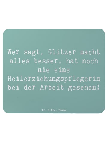 Mr. & Mrs. Panda Maus Pad Spruch Heilerziehungspflegerin Glanz m... in Meeresbrise