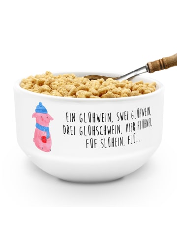 Mr. & Mrs. Panda Müslischale Schweinchen Glühwein mit Spruch in Weiß