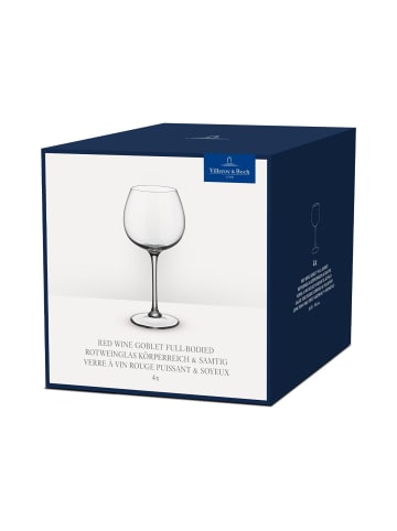 Villeroy & Boch 4er Set Burgunder Rotweingläser Purismo Wine 200 ml transparent in transparent