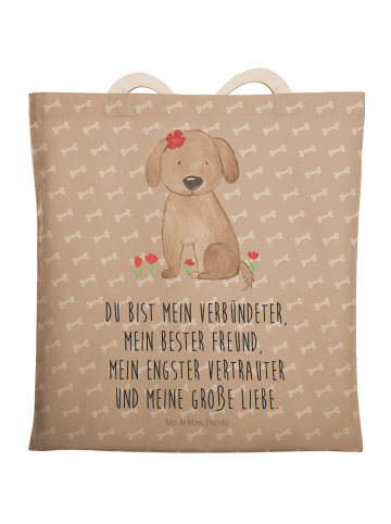 Mr. & Mrs. Panda Stofftragetasche Hund Dame mit Spruch in Hundeglück