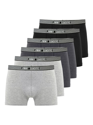 JIMMY SANDERS Boxer in schwarz-anthrazit-grau