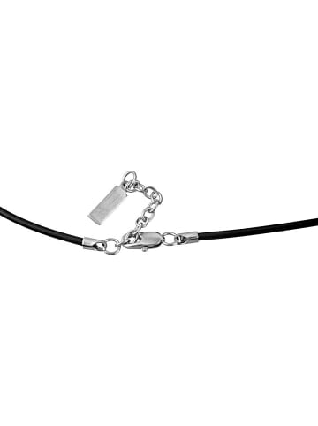 Adeliás Damen Halskette aus Kautschuk 50 cm in schwarz