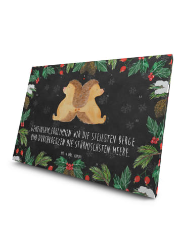 Mr. & Mrs. Panda Tee Adventskalender Igel händchenhaltend mit Sp... in Kreidetafel