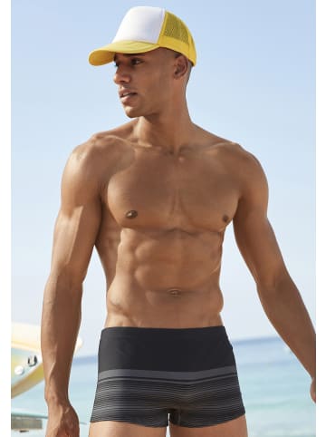 Venice Beach Boxer-Badehose in schwarz-grau