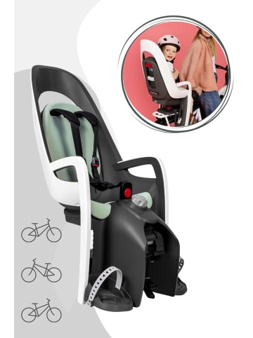 Hamax Hamax Caress Fahrradkindersitz inkl. Gepäckträger-Adapter - Farbe: Weiß / Miint
