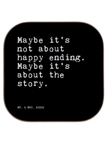 Mr. & Mrs. Panda Holzuntersetzer Maybe it's not about... mit Spruch in Schwarz