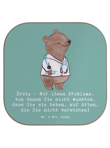 Mr. & Mrs. Panda Untersetzer Arzt Probleme Lösen mit Spruch in Meeresbrise