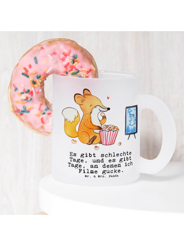 Mr. & Mrs. Panda Kaffeebecher Fuchs Filme gucken mit Spruch in Transparent