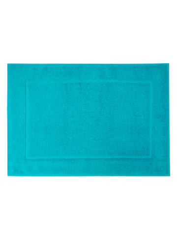 Framsohn 2er Set: Zwirnfrottier Badematte "Easy" in Blau (L) 120 x (B) 67 cm
