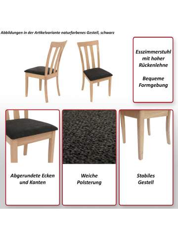 MCW 6er-Set Küchenstuhl G46, Helles Gestell, grau