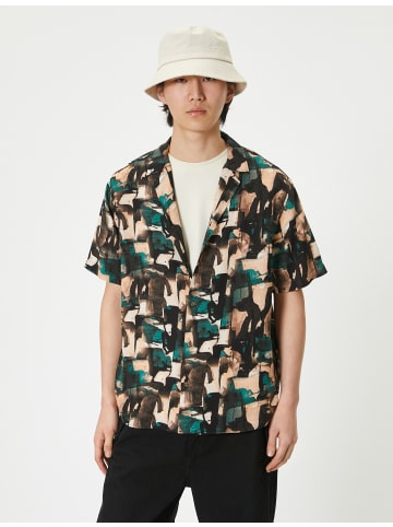 KOTON Shirt in Blau Gemustert