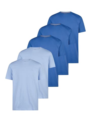 Redmond T-Shirt Basic in Blau / hellblau