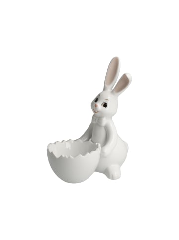 Goebel Figur " Hase mit Schale Snow White - Sweet Boy " in weiß