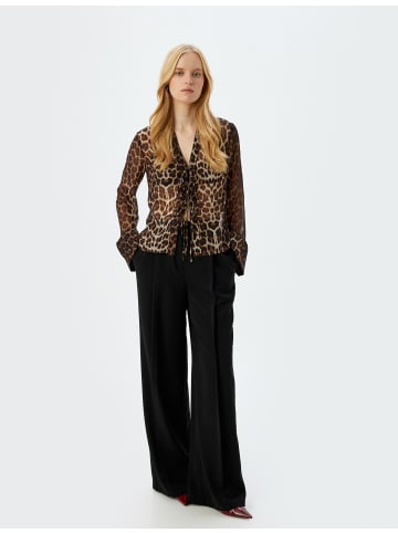 KOTON Bluse in Beige Gemustert