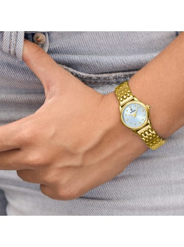 Festina Damenuhr Quarz Goldfarben/Hellblau