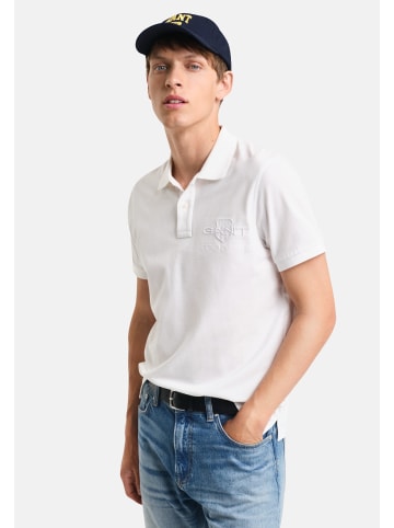 Gant Poloshirt 'Reg Tonal Shield' in weiß