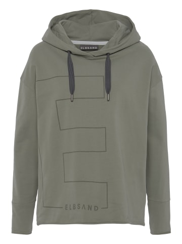 ELBSAND Kapuzensweatshirt in khaki