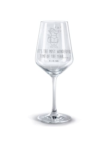 Mr. & Mrs. Panda Glas Rotwein Fuchs Sänger mit Spruch in Transparent