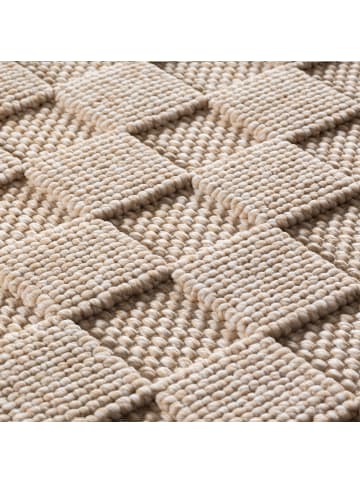 KADIMA DESIGN Flachgewebe-Teppich Schachbrett Grafisch Modern Pflegeleicht in Beige