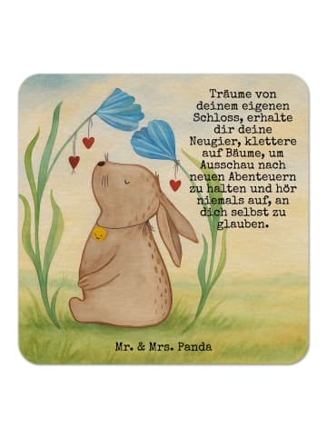 Mr. & Mrs. Panda Souvenir Hase Blume Design mit Spruch in Weiß