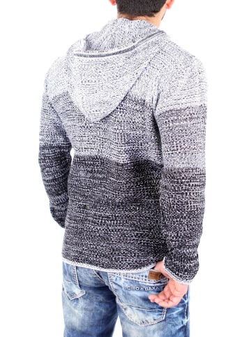 RESLAD Strickpullover Colorblock in schwarz